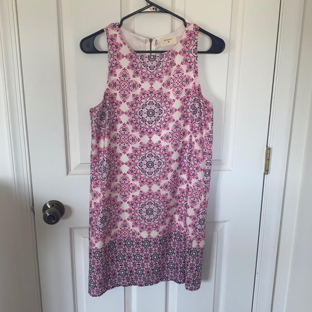 Mosaic Shift Dress in Pink